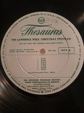 The Lawrence Welk Christmas Program / Ray Middleton Voice-Tracks