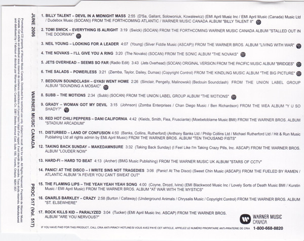 Warner Music Canada June 2006 Vol. 517