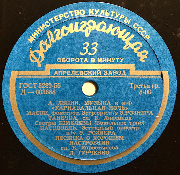 Музыка К К-Ф "Карнавальная Ночь"