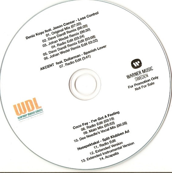 Lose Control / Spanish Lover / I've Got A Feeling / Split Klubben Ad