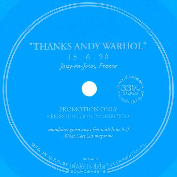 "Thanks Andy Warhol"