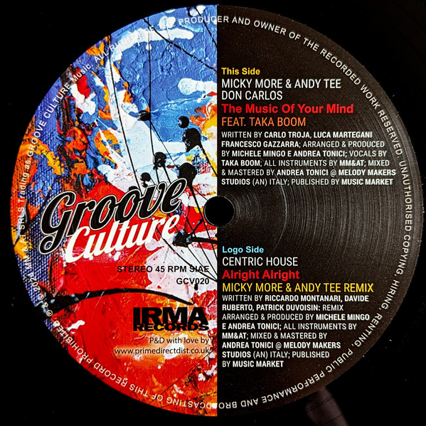 Alright, Alright (Micky More & Andy Tee Remix) / The Music Of Your Mind