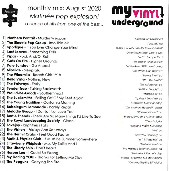 Monthly Mix: August 2020 - Matinée Pop Explosion!