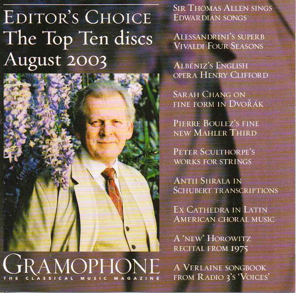 Gramophone Editor's Choice: August 2003
