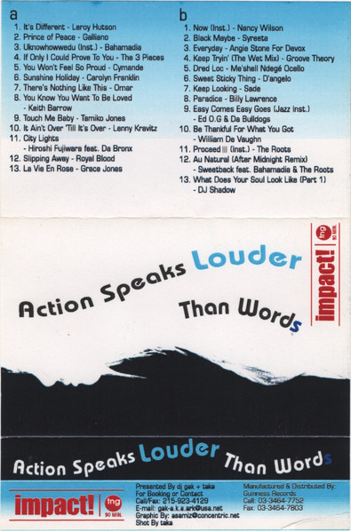 Action Speaks Louder Than Words