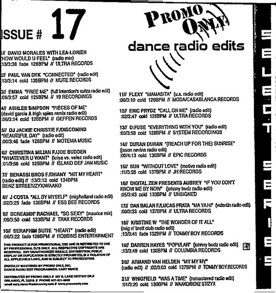 Promo Only Dance Radio Edits - Issue #17