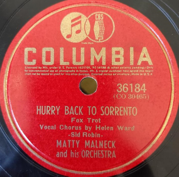 Hurry Back To Sorrento / Little Girl Blue