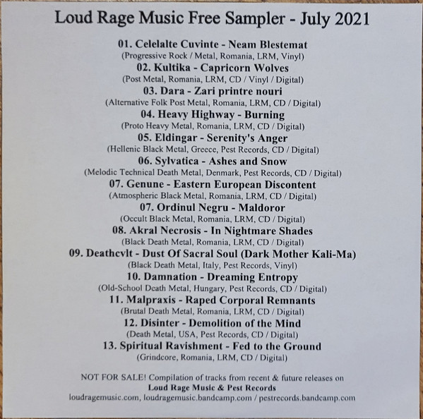 Loud Rage Music Free Sampler - July 2021