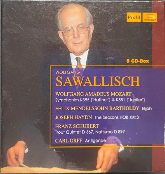 Symphonies K385 ("Haffner") & K551 ("Jupiter") / Elijah / The Seasons HOB XXI:3 / Trout Quintet D 667, Notturno D 897 / Antigonae
