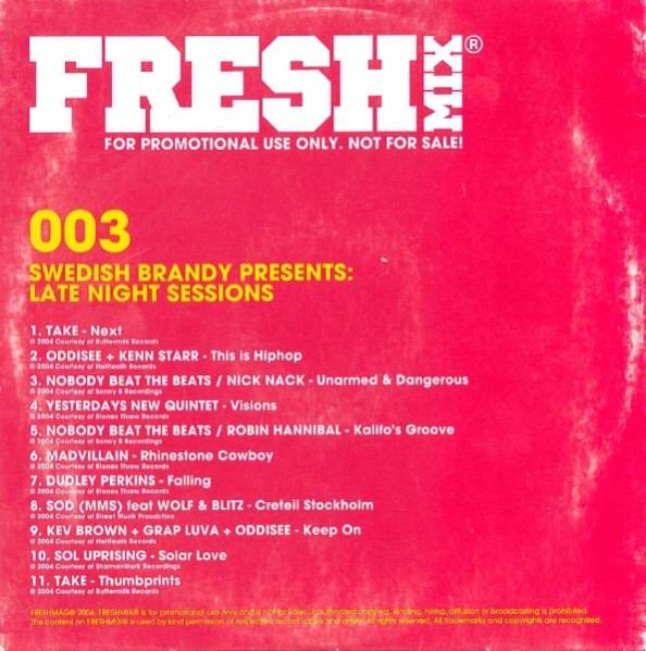 Swedish Brandy Presents: Late Night Sessions (Fresh Mix 003)