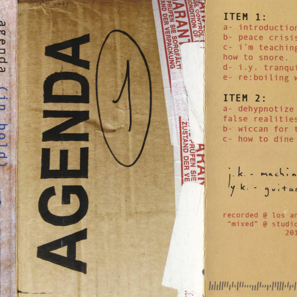 Agenda (in Bold)
