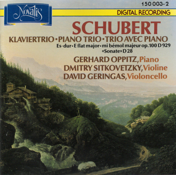 Klaviertrio - Piano Trio . Trio Avec Piano (Es-Dur - E Flat Major - Mi Bemol Majeur) Op. 100 "Sonate" D. 28)