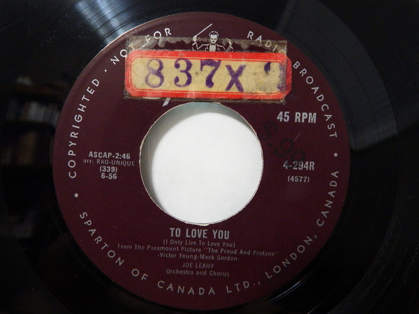 To Love You (I Only Live To Love You) / Dutch Treat