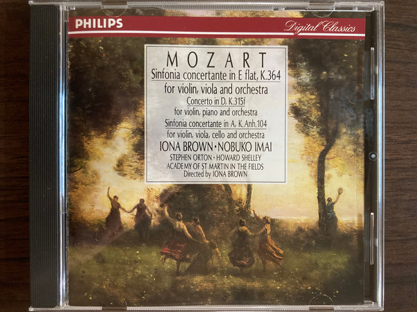 Sinfonia Concertante In E Flat, K. 364 For Violin, Viola And Orchestra / Concerto In D, K. 315f For Violin, Piano And Orchestra / Sinfonia Concertante In A, K. Anh. 104 For Violin, Viola, Cello And Orchestra