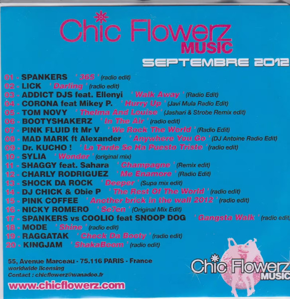 Chic Flowerz Music Septembre 2012