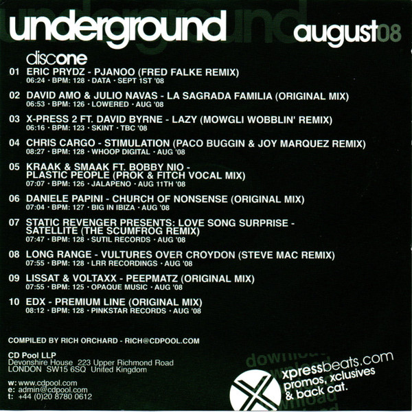 Underground & Alternative - August 2008