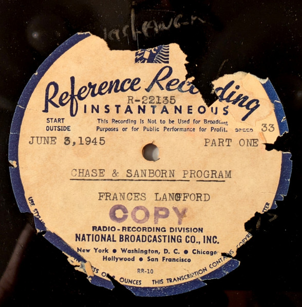 Chase & Sanborn Program: June 3, 1945