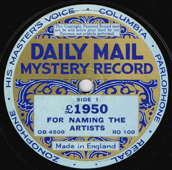 Mystery Record - £1950 For Naming The Artists