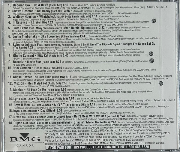BMG Urban Promo CD Compilation #6 (September 2002)