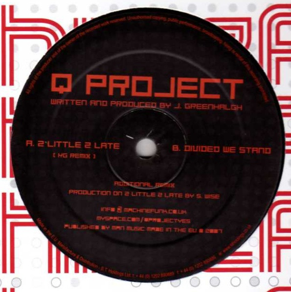 2 Little 2 Late (KG 2007 Mix) / Divided We Stand