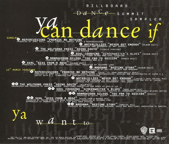 Ya Can Dance If Ya Want To (Billboard Dance Summit Sampler)