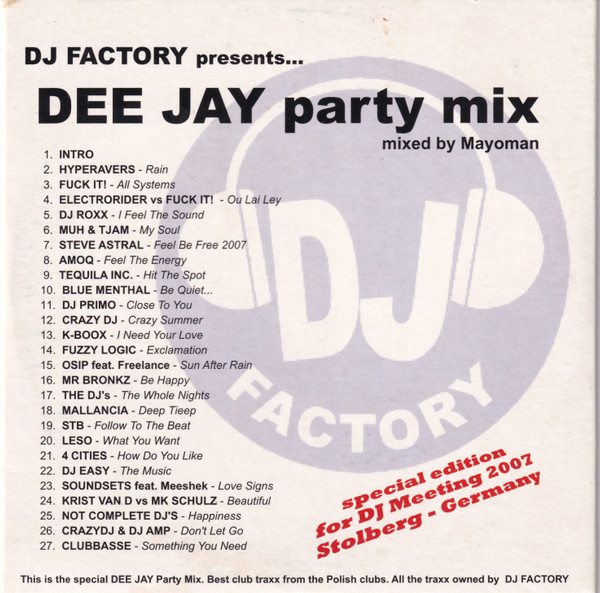 Dee Jay Party Mix (Mixed By Mayoman)