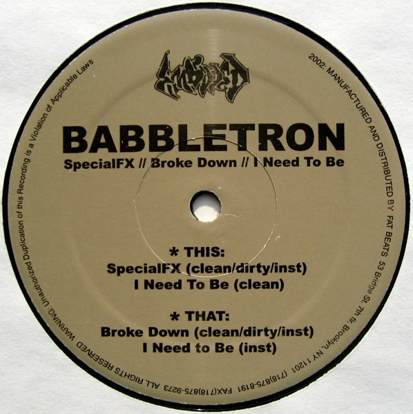 SpecialFX / Broke Down / I Need To Be
