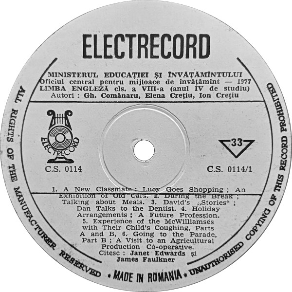 Limba Engleză Cls. A VIII-a (Anul IV De Studiu)