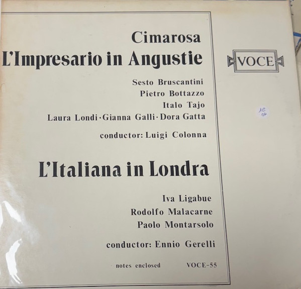 L'Impresario In Angustie - L'italiana In Londra