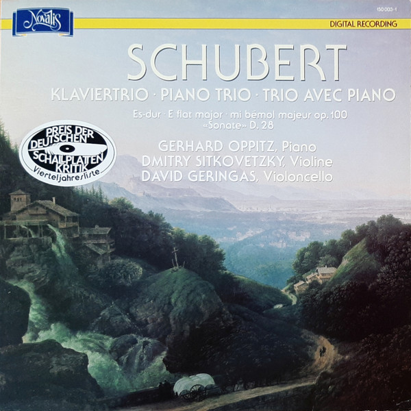 Klaviertrio - Piano Trio . Trio Avec Piano (Es-Dur - E Flat Major - Mi Bemol Majeur) Op. 100 "Sonate" D. 28)