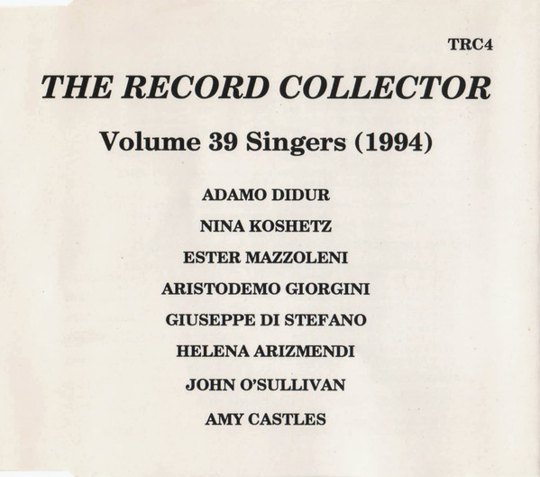 The Record Collector Volume 39 Singers (1994)
