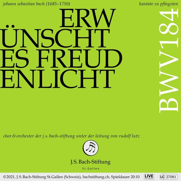 Erwünschtes Freudenlicht BWV184