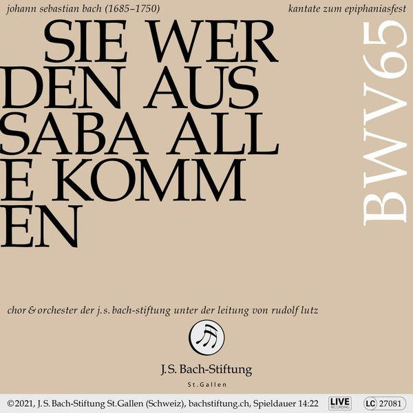 Sie Werden Aus Saba Kommen BWV65