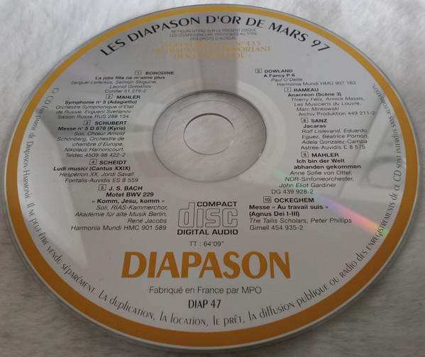 Les Diapason D'Or De Mars 97