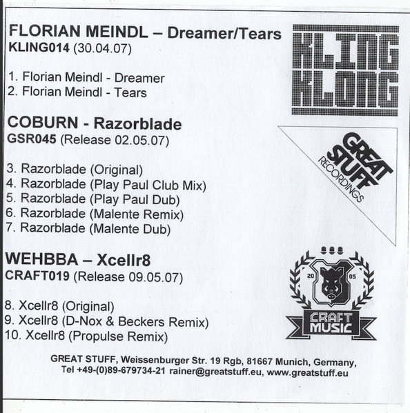 Dreamer-Tears / Razorblade / Xcellr8