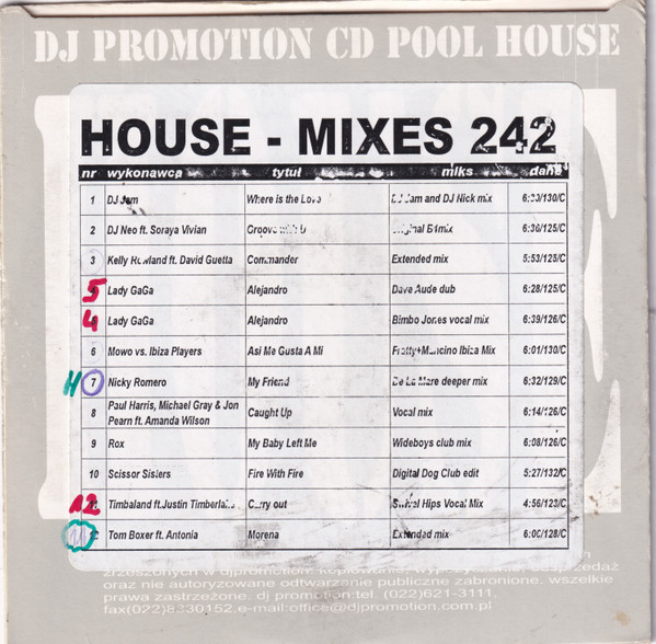 CD Pool House Mixes 242