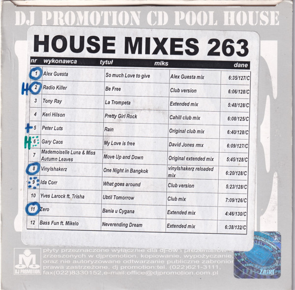 CD Pool House Mixes 263