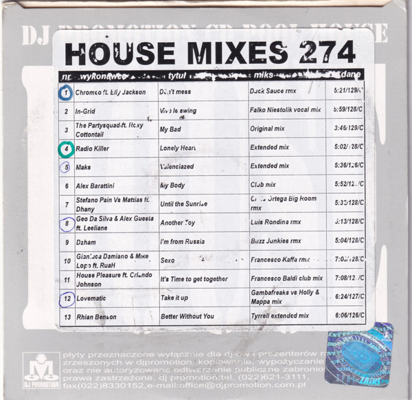 CD Pool House Mixes 274