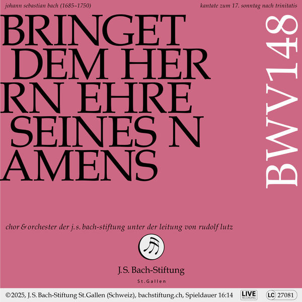 Bringet Dem Herrn Ehre Seines Namens BWV148