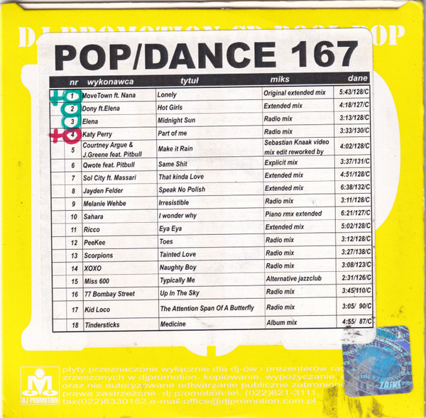 CD Pool Pop/Dance 167
