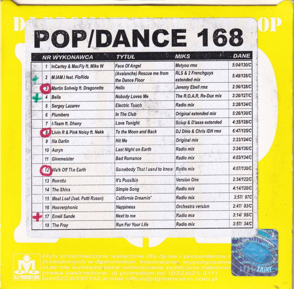 CD Pool Pop/Dance 168