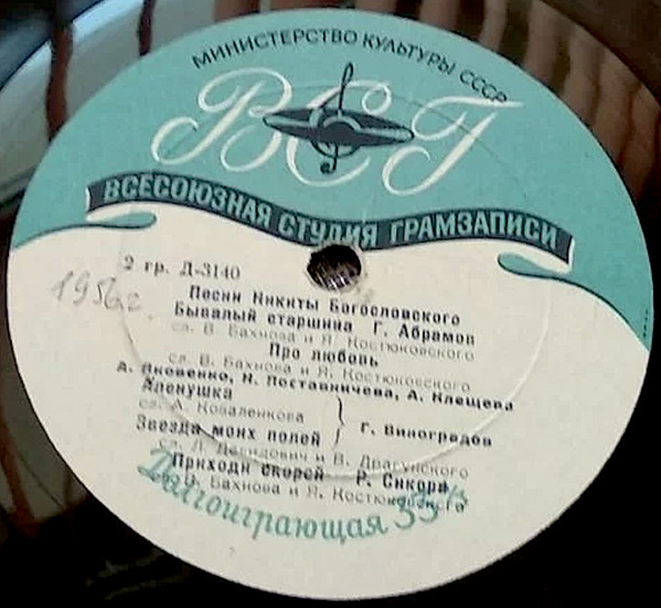 Песни Никиты Богословского