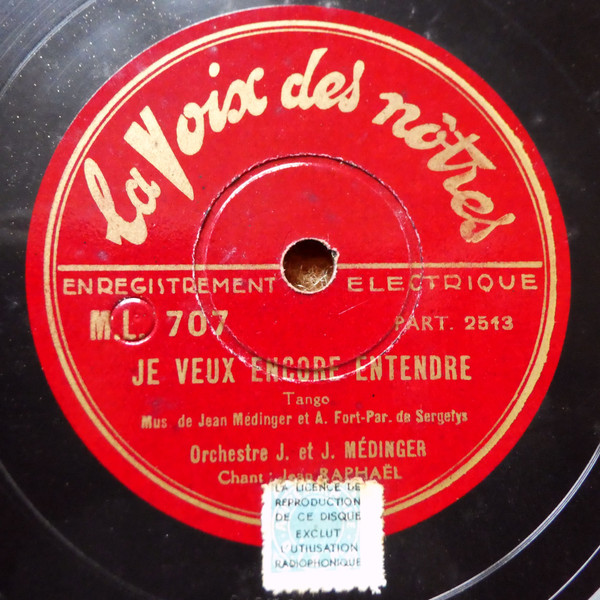 Je Veux Encore Entendre / Tu N'es Plus Là