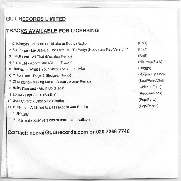 Tracks Available For Licensing
