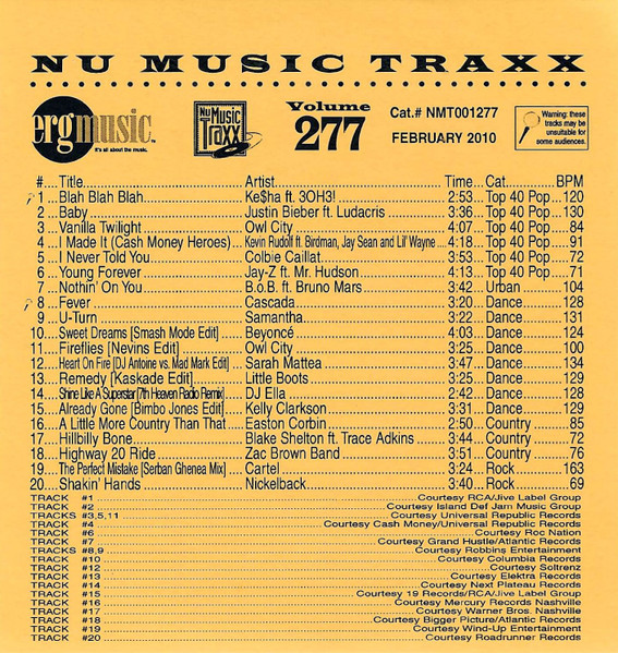 Nu Music Traxx Volume 277