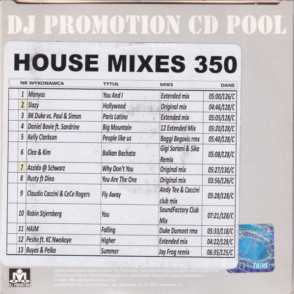 CD Pool House Mixes 350