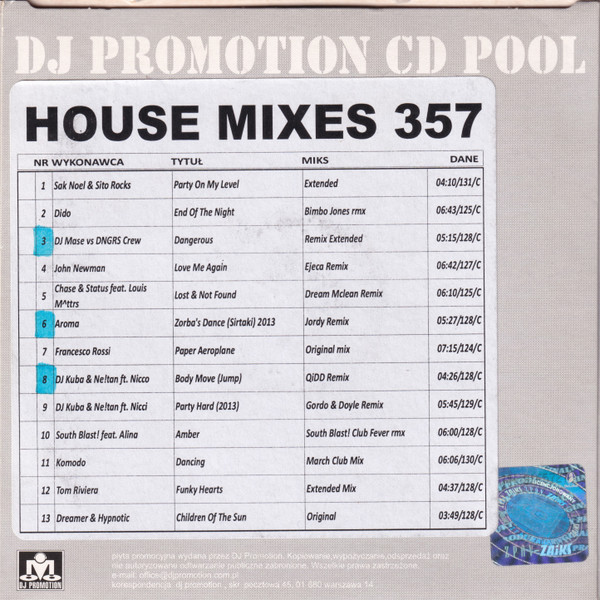 CD Pool House Mixes 357
