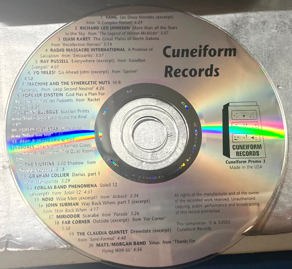 Cuneiform Records Sampler