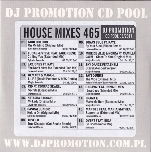 CD Pool House Mixes 465