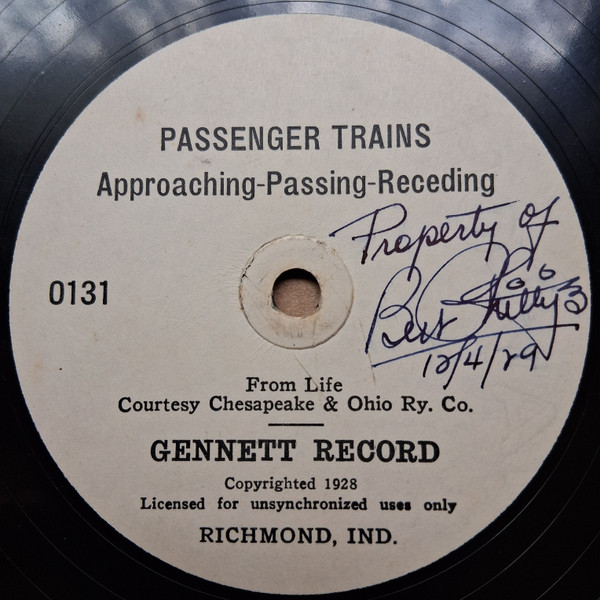Passenger Trains: Approaching-Passing-Receding